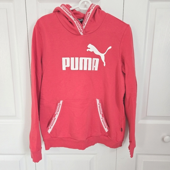Puma Sweaters - PUMA Women's Coral Pink Hoodie Womens Size Large